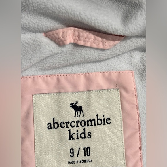 Abercrombie & Fitch Girls Size 9 10 Lined Windbreaker Jacket Blue Pink - Picture 10 of 14